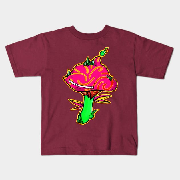 Mesmerized Mushroom Kids T-Shirt by Levys Artistry